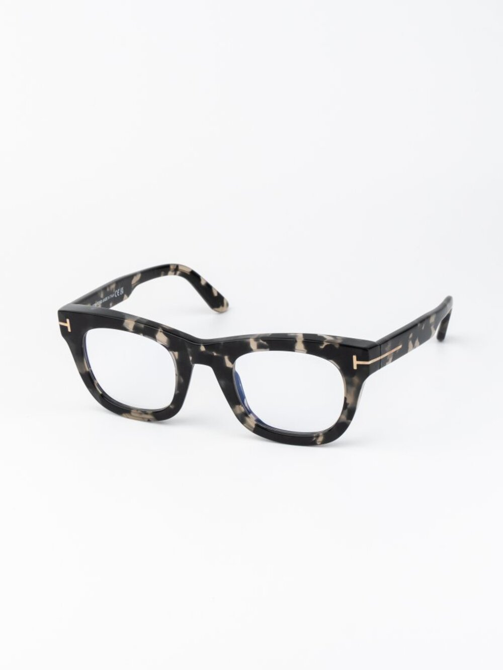 Tom Ford Women Eyeglasses Black Havana Square FT5872-B 005 NEW AUTHENTIC